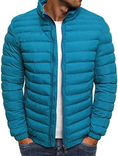 Casaco masculino, casacos de manga longa de tamanho grande, tendências de jacaces de zíper de pescoço alto de inverno