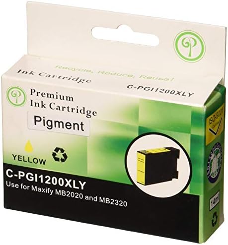 Monoprice Canon Compatível Maxify PGI-1200 Xly A amarelo de jato Amarelo Capacidade para uso no Maxify MB2320 Maxify MB2020 MB2050 MB2350 Impressoras