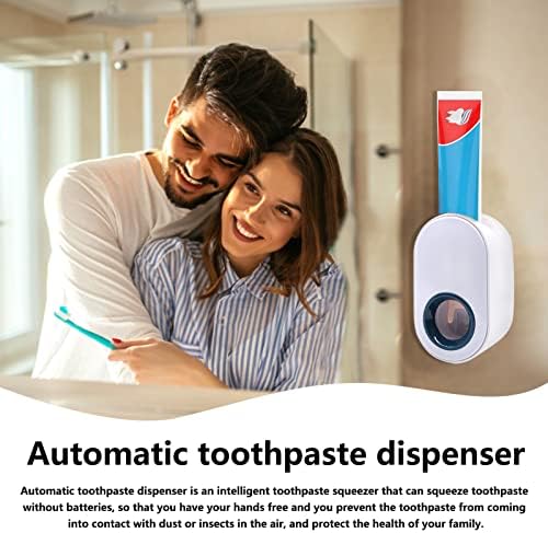 Distribuidor de creme dental montado na parede, espremedor de pasta dentária automática, acessórios para o banheiro