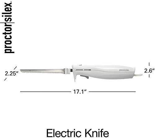 Proctor Silex Faca de e fácil fatia para esculpir carnes, aves, pão, espuma de criação e muito mais, leve com garra