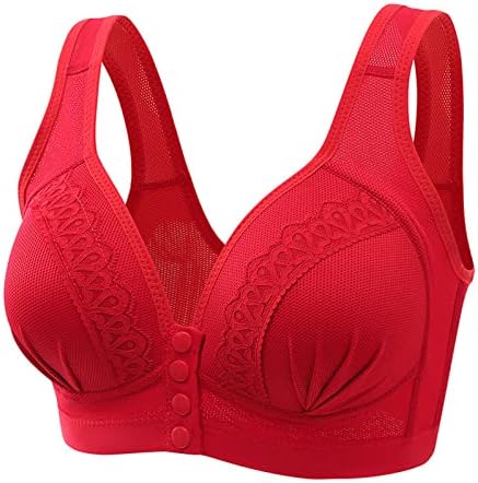 Cross Back Sports Bras para mulheres Mulheres Sexy Botão frontal de renda Modelando copo de copo Front Hanch Bras sem alças