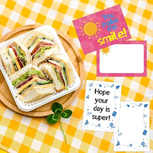 CEIBA TREE SCHOOL Lunch Box Notes for Kids 60 PCS Afirmação positiva Cartões de nota de amor para meninos e garotas lancheiras