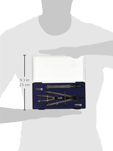 Alvin Compass Basic Bow Standard Desenho Standing 6 Modelo 795B inclui bússola / divisor de lápis de 4,5 polegadas e divisor de atrito