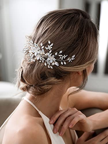SweetV pente de cabelo de casamento feita à mão, pérolas de cabelo de cabelo de pêlo para mulheres acessórios para mulheres casamento