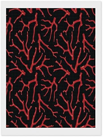 Red Coral Diamond Pintura Kit de Arte Pictures Diy Drill Full Home Acessórios adultos Presente para decoração de parede em casa 12 x16
