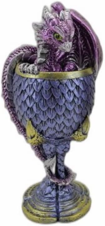 Dragão Carra Goble Dragões Escala Chalice Ornamento Decoração Gótica Purple Dragon