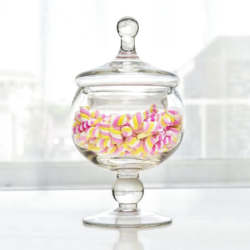Slnfxc 3pcs Tanque de armazenamento de vidro com tampa de doces domésticos jarra de alimentos contêiner de decoração de casamento