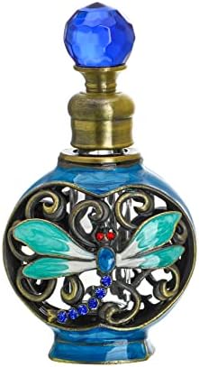 Yu Feng 6ml Dragonfly Vintage Botão de Perfume Recarregável de Vidro Ventão Miniatura Miniatura Antiga Decante Decoração de Perfume de Cristal