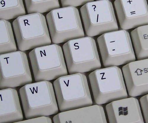 Dvorak simplificou adesivos de teclado não transparentes no fundo branco para desktop, laptop e caderno