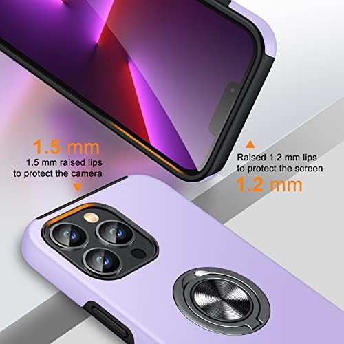Jame projetado para iPhone 13 Pro Max Case com protetor de tela de vidro de 2 pacote, capa de proteção à prova de choque esbelta