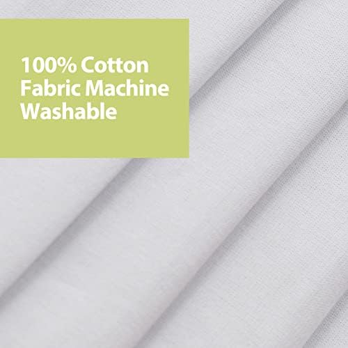 Yisure Curta do chuveiro de algodão branco, Luxo Curta de Tabela de Tecido Pesado de Luxo 72 X72