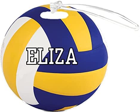 Volleyball Eliza Customizável 4 polegadas reforçada Bagagem de bagagem de bagagem Adicione qualquer número ou qualquer nome de equipe