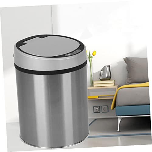 Holibanna 1pc lixo inteligente lata lixo de banheiro lixo lixo de lixo inteligente lixo lixo pode lixo com lixo de aço de tampa com tampa de lixo de aço inoxidável
