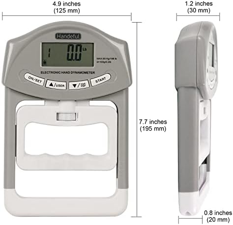 Testador de força de aderência à mão, dinamômetro digital para medidor de medição de manutenção captura automática