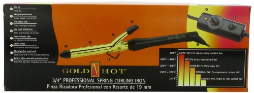 Gold 'n Hot Professional Spring Grip Curling Iron, 3/4 polegadas