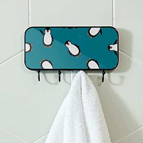 Lyetny toalheiro de toalhas de parede Montada com toalha de toalha decoração de banheiro decoração de roupão de roupão roupas de casaco de casaco pinguim pinguim cabide de banho de toalha Organizador de armazenamento