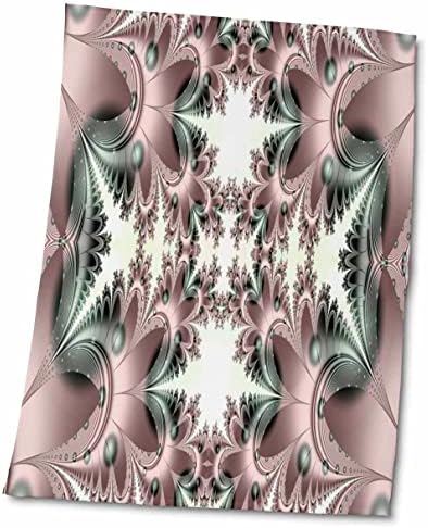 3drose florene fractal - delicado n verde fractal - toalhas