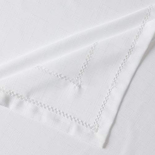 Pontos de bainha bordados para design vintage tonelada branca 68 por 140 oblonga/retângulo