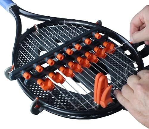 Mistringer W Superfast tecelagem de cordas cruzadas-ferramenta de tecelagem portátil de tênis para tennis raquete de tênis rápida, fácil e em movimento