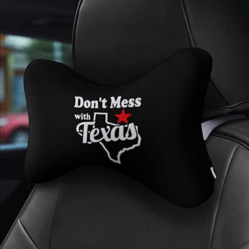 Não mexa com o travesseiro de pescoço do carro do Texas 2 PCs confortável Auto-Rest Rest Cushion Memória respirável Pillow