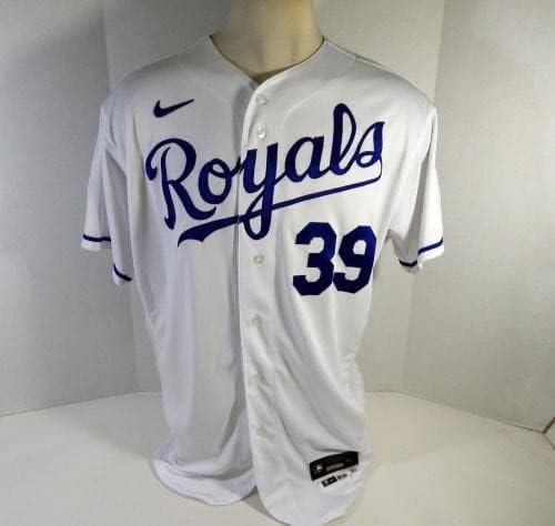 2020 Kansas City Royals Arnaldo Hernandez 39 Jogo emitiu White Jersey DG P 48 1 - Jogo usado MLB Jerseys