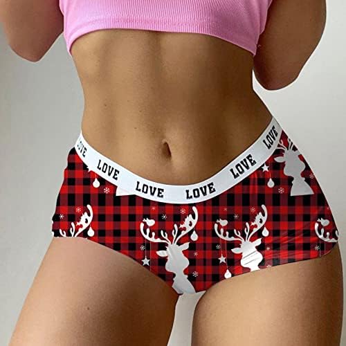 Calcinha confortável de algodão para mulheres Sexy Boyshort Roupa Valentim Lips Prind Briefs Hipsters Cobersos Completos de Cobertura