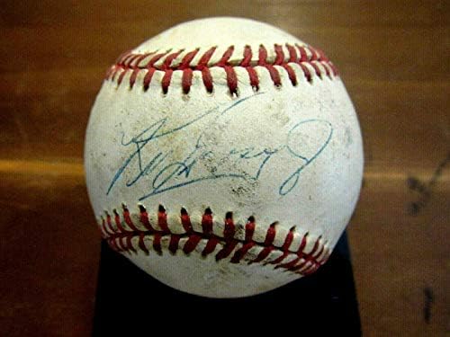 Ken Griffey Jr Mariners Reds Hof assinado Auto Vintage Oal Game usado Baseball JSA - MLB Game autografado usado Baseballs
