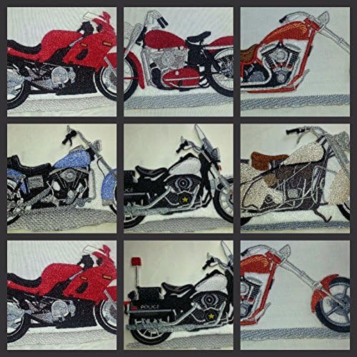 Hot Rods em uma tela de belos motociclistas Coleção de patches [Chopper antigo] [História do Automóvel Americano em Bordado]