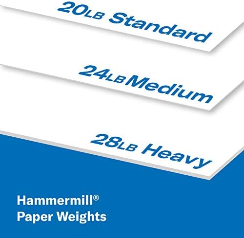 Papel da impressora Hammermill, Grande Papel Branco de 30% Reciclado, 8,5 x 14 - 1 Rema - 92 Bright, fabricado nos EUA, 086704