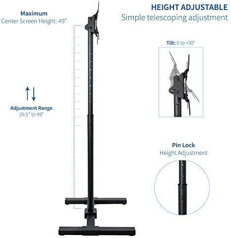 TV Vivo TV Stand por 13 a 50 polegadas Painel plano LED Telas de plasma LCD, altura de exibição portátil Montagem ajustável