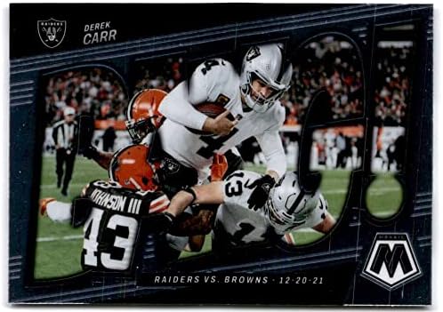 2022 Panini Mosaic Bang 14 Derek Carr Las Vegas Raiders NFL Football Trading Card