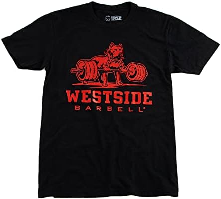 T-shirt de caos premium de barbell westside, equipamento de ginástica, traje esportivo confortável e durável