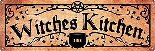 Witches Kitchen --- Kitchen Witch Halloween decoração de lata Tin Sign