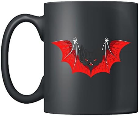 Caneca de café de morcego de vampiro - mais bonita cerâmica de caneca de morcego de vampiros, xícara de chá preto 11 onças, presentes