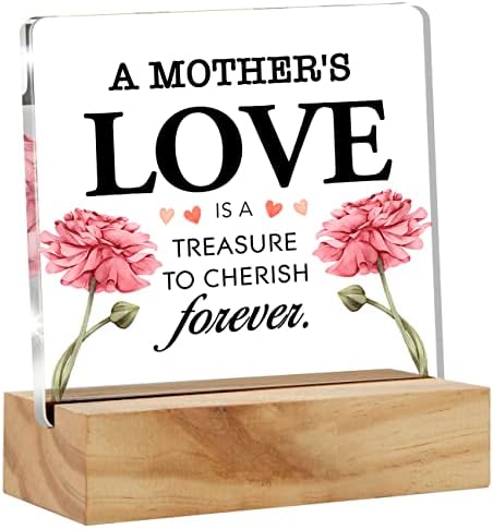 Presente para mamãe para o dia das mães aniversário de Natal, mães adoram citar presentes Idéia de mesa clara placar decorativo,