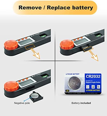 Vulcões Clube Clube Digital Angle Finder PRIMERATOR - 7 polegadas ângulo de ângulo Régua de nível de espírito com