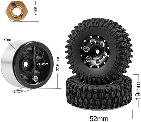 AceKeeps 4pcs 1.0 rodas de beadlock e pneus pneus macios pneus