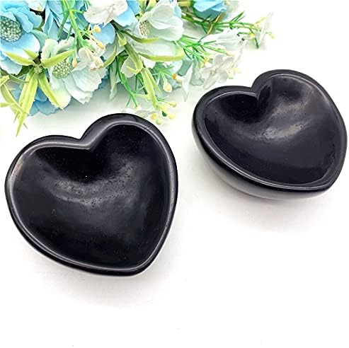 Suweile jjst 1pc stone natural obsidiana de obsidiana tigela tigela cristalina cinzeiro de pedra cura de pedra de cristal ornamentos como presente 0314