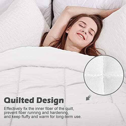 Techtic Extérmico Duvet Inserir tamanho queen, consolador branco de pelúcia para baixo