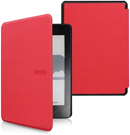 Nova capa inteligente para a Kindle Paperwhite Signature Edition 11th Gen 6.8 polegadas à prova d'água Cover 2021 PU Caso de couro para Kindle Paperwhite5 Slim Caso com despertar/sono automático, vermelho