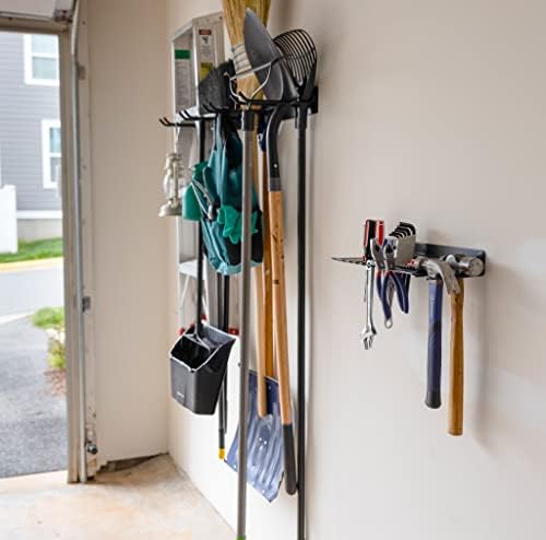 StoreYourboard Garage Hand Tool Organizer, broca, motor de fenda e chaves de chave, martelo, alicate, bandeja de ferramentas