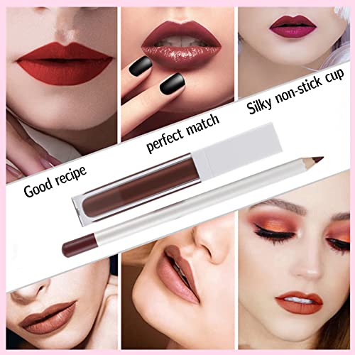 Lip Products 21 Cores Lip Lip Gloss Lip Lip Glaze Eyeliner Eyebrow Lápis Conjunto de lápis à prova d'água Longo