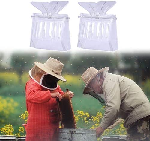 Suprimentos de apicultura de hemóton suprimentos de apicultura suprimentos de apicultura 6pcs clipes de plástico gaiolas transparentes