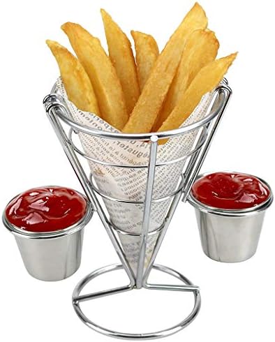 Dbylxmn stand suporte de xícaras rack francês exibir duas batatas fritas de batata frita