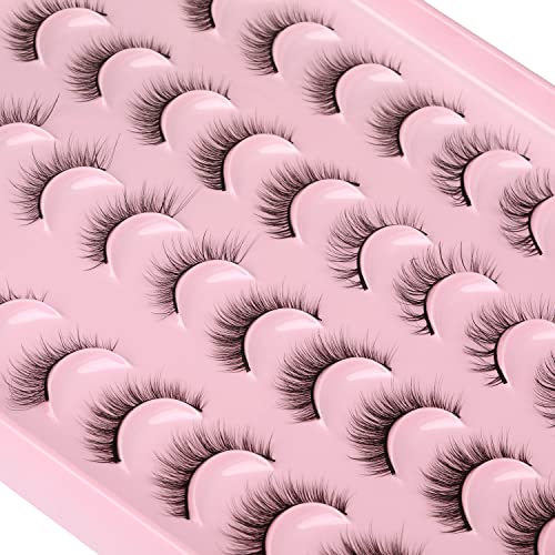 Cílios naturais cílios falhos de vison com os cílios naturais 4 estilo kiromiro cílios falsos pacote de tira fofo 3D