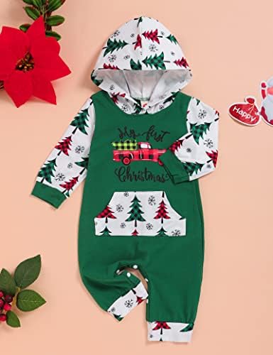 Tuemos bebê menino roupas de natal meu primeiro traje de manta vermelha de natal