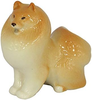 Dwarf-spitz pomeranian cão Lomonosov porcelana estatueta colecionável