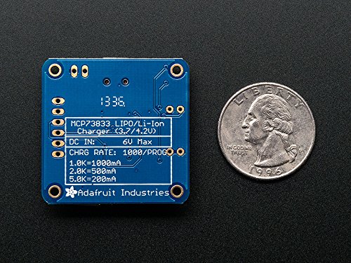 Adafruit 259, carregador USB Li-Ion/Lipoly, v1.2