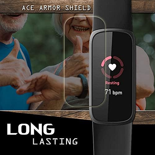 Ace Armour Shield Premium HD Protetor de tela à prova d'água compatível com Fitbit Luxe