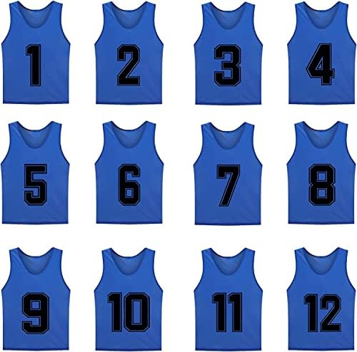 TYCH3L 12 Pack Sports Scrimmage Training, Team Practice Jersey Sports Colets para adolescentes adultos